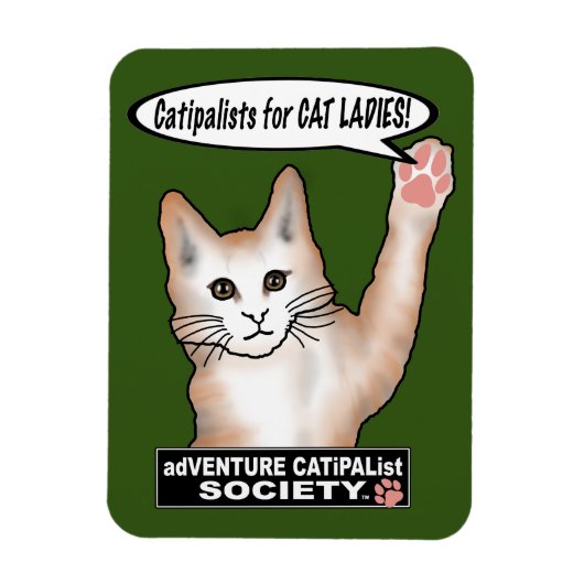 Cat Dames Kat Flexibele Fotomagneet Magneet (Verticaal)