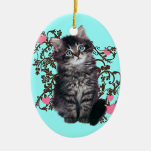 Cat Dames Rejoice Cute Kitten Keramisch Ornament