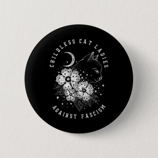Cat Dames Ronde Button 5,7 Cm (Voorkant)