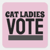 CAT DAMES STEMMEN STICKERS DECALS (Voorkant)