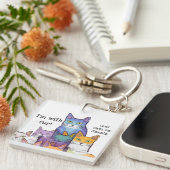 Cat dames verenigen zich! Katten voor Kamala sleut Sleutelhanger (Voorkant Rechts)