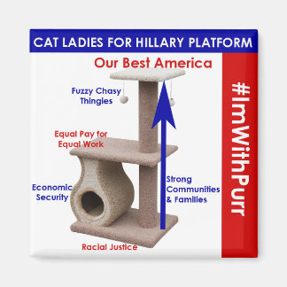 Cat Dames voor Hillary Platform Magneet