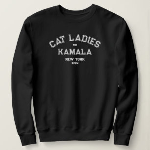 Cat Dames voor Kamala 2024 Custom State Zwart Trui