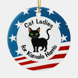 Cat Dames voor Kamala Design Keramisch Ornament