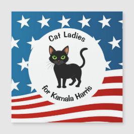 Cat Dames voor Kamala Design Magnetische Kaart