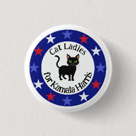 Cat Dames voor Kamala Design Ronde Button 3,2 Cm