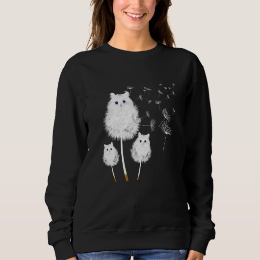 Cat Dandelion Amazing Flower Cat Trui (Voorkant)