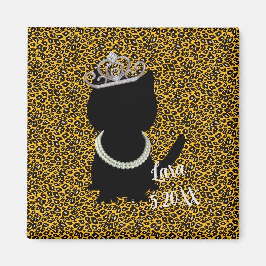   Cat Darling Tiara Feestje Magneet (Voorkant)