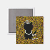 Cat Darling Tiara Party Magneet (Voorkant / Achterkant)