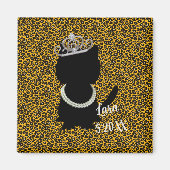 Cat Darling Tiara Party Magneet (Voorkant)