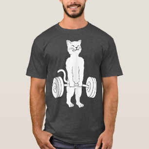 Cat Deadlift Powerlifting Kitty Tee, Weightliftin T-shirt