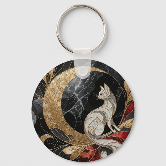 Cat Deco Sleutelhanger (Achterkant)