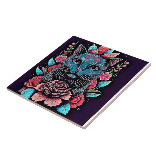 Cat Decor Tegeltje (Zijkant)