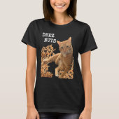 Cat DEEZ NUTS-grap met casheems T-shirt (Voorkant)