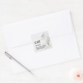 CAT Definitie op witgewassen hout Vierkante Sticker (Envelop)
