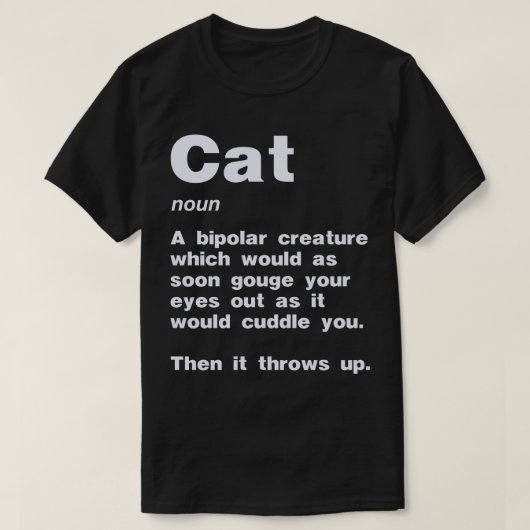 Cat Definition T-shirt (Design voorkant)