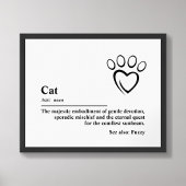 Cat Definition Wall Art Typography Poster