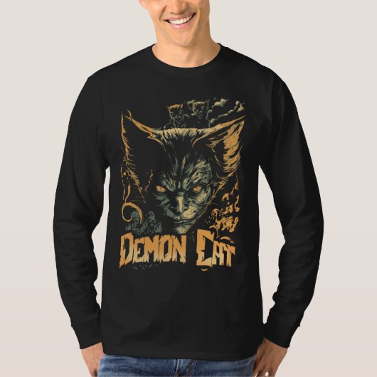 Cat Demon Cat Evil Sinister Kitty T-shirt (Voorkant)