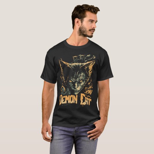 Cat Demon Cat Evil Sinister Kitty T-shirt (Voorkant volledig)