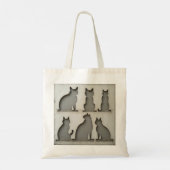 Cat design canvas tas (Achterkant)