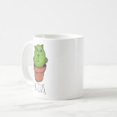 Cat Design Cartoon van Catcus Pet Cactus Koffiemok (Voorkant links)