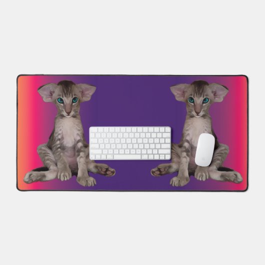 Cat Design Desk Mat (Keyboard & Muis)