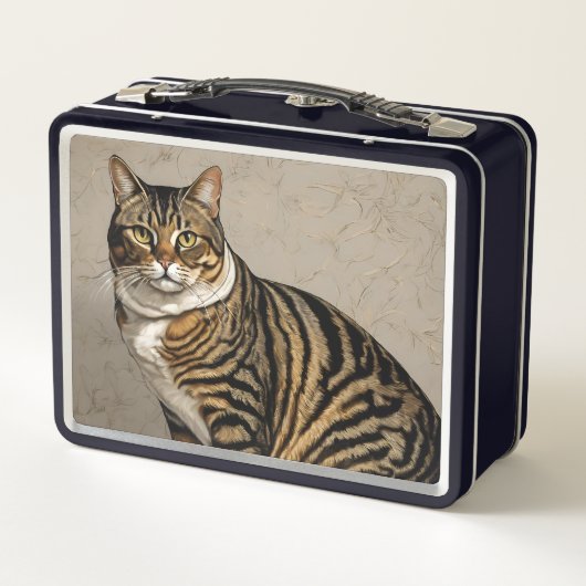Cat Design Metalen Lunchbox (Achterkant)