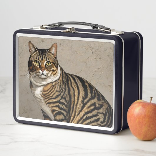 Cat Design Metalen Lunchbox (In situ)