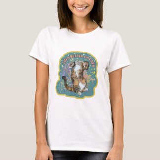 Cat Design T-Shirt Het leven is perfect met een ka