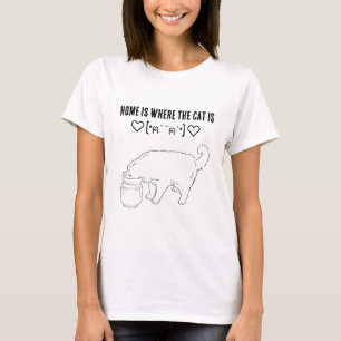 Cat Design T-Shirt Het leven is perfect met een ka