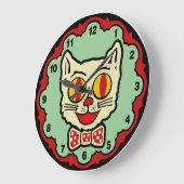 Cat Design Wall Clock Grote Klok (Hoek)