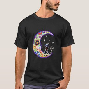 Cat Dia de Los Muertos Skeleton Sugar Skull T-shirt