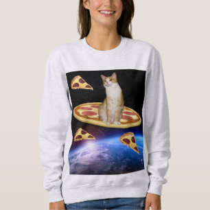 CAT DIE EEN PIZZA IN DE RUIMTE GARANTE T-shirts RI