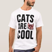 CAT die zonnebrillen draagt, CATS IS COOL T-shirts (Voorkant)
