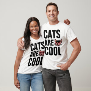 CAT die zonnebrillen draagt, CATS IS COOL T-shirts