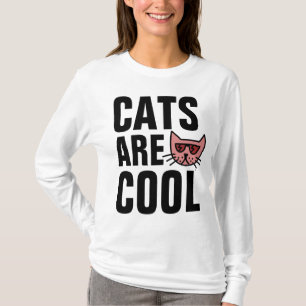 CAT die zonnebrillen draagt, CATS IS COOL T-shirts