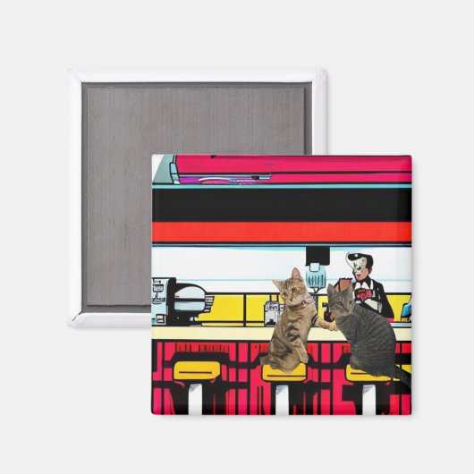 Cat Diner Magneet (Voorkant / Achterkant)