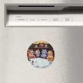 Cat Dinner Party Louis Wain Artwork Magneet (Insitu (Vaatwasser))