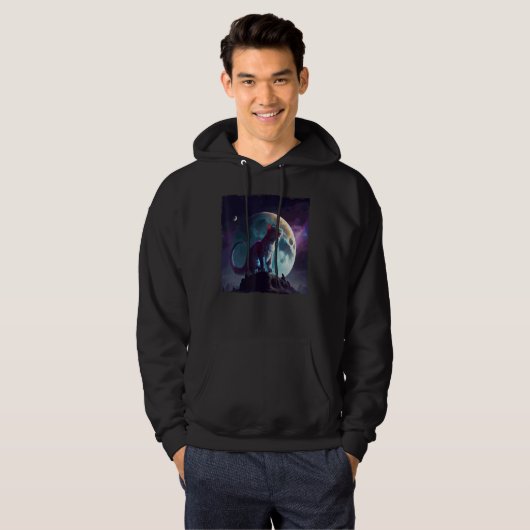 Cat Dinosaur Moon Hoodie (Voorkant volledig)