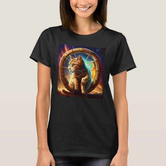 Cat dinosaurusruimte t-shirt (Voorkant)