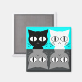 cat dirty clean dishwasher magnet (Voorkant / Achterkant)