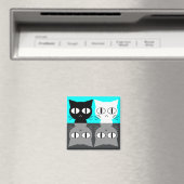 cat dirty clean dishwasher magnet (Insitu (Vaatwasser))