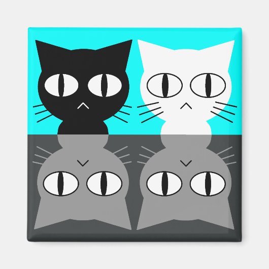 cat dirty clean dishwasher magnet (Voorkant)