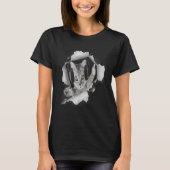 Cat DJ gescheurde doek T-shirt (Voorkant)