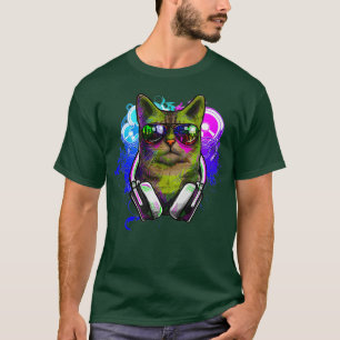 Cat DJ Shirt Rave DJ Cat Shirt EDM Rave Shirt