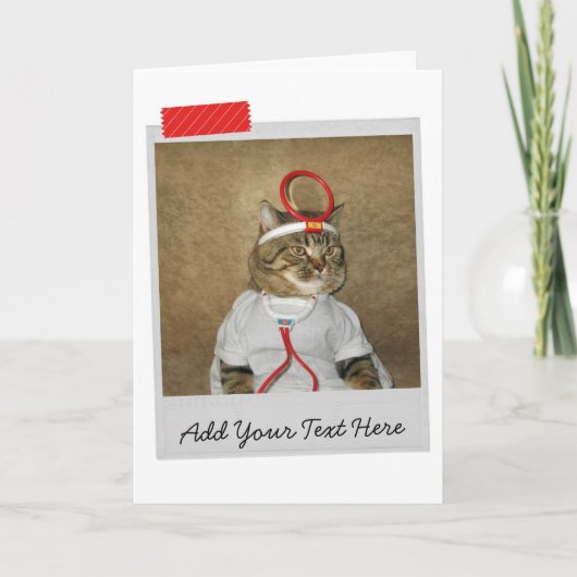 Cat Doctor Funny Card Kaart (Voorkant)