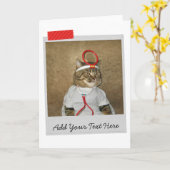 Cat Doctor Funny Card Kaart (Gele Bloem)