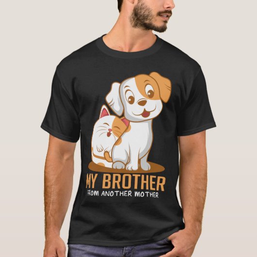 Cat Dog Brother  Animal T-shirt (Voorkant)