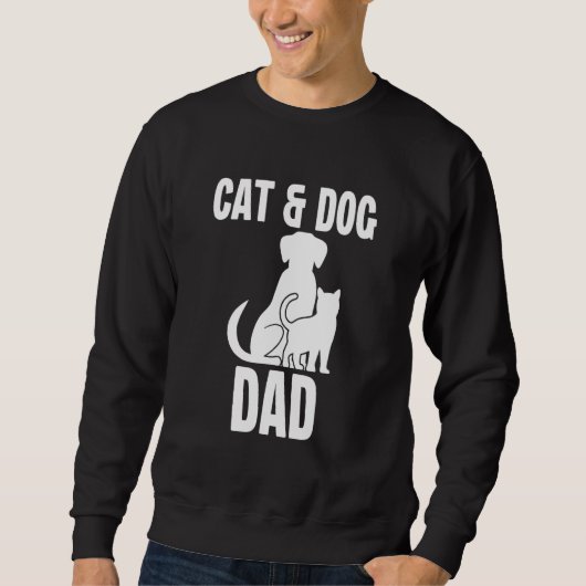 Cat Dog Dad Owner Cute Father Daddy Pet Animal Pap Trui (Voorkant)