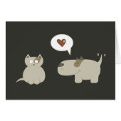 Cat Dog Funny Love First Sight (Voorkant Horizontaal)